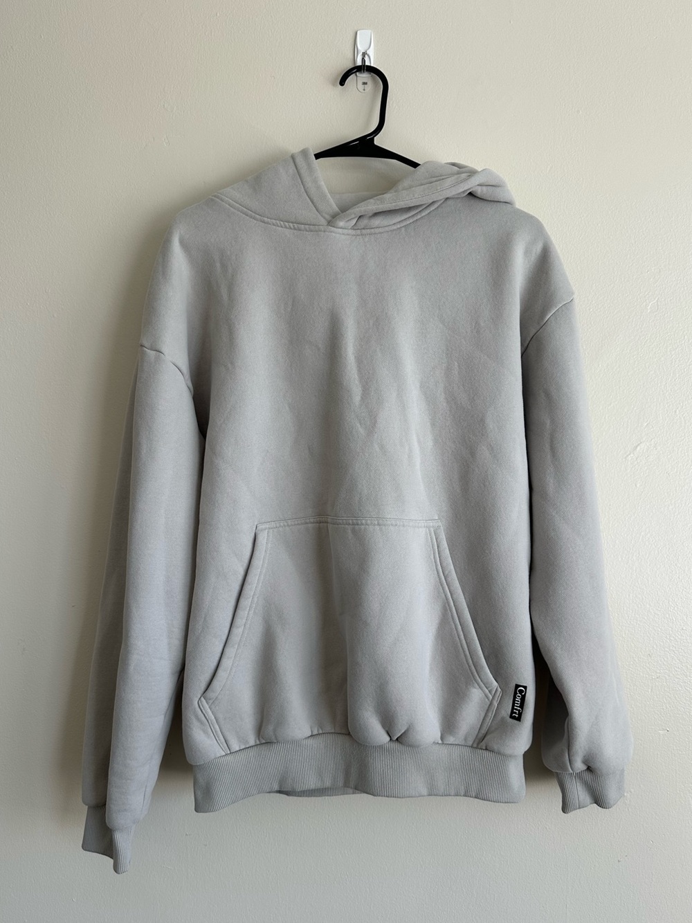 Comfrt Light Gray Color Pull Over Hoodie  Size M